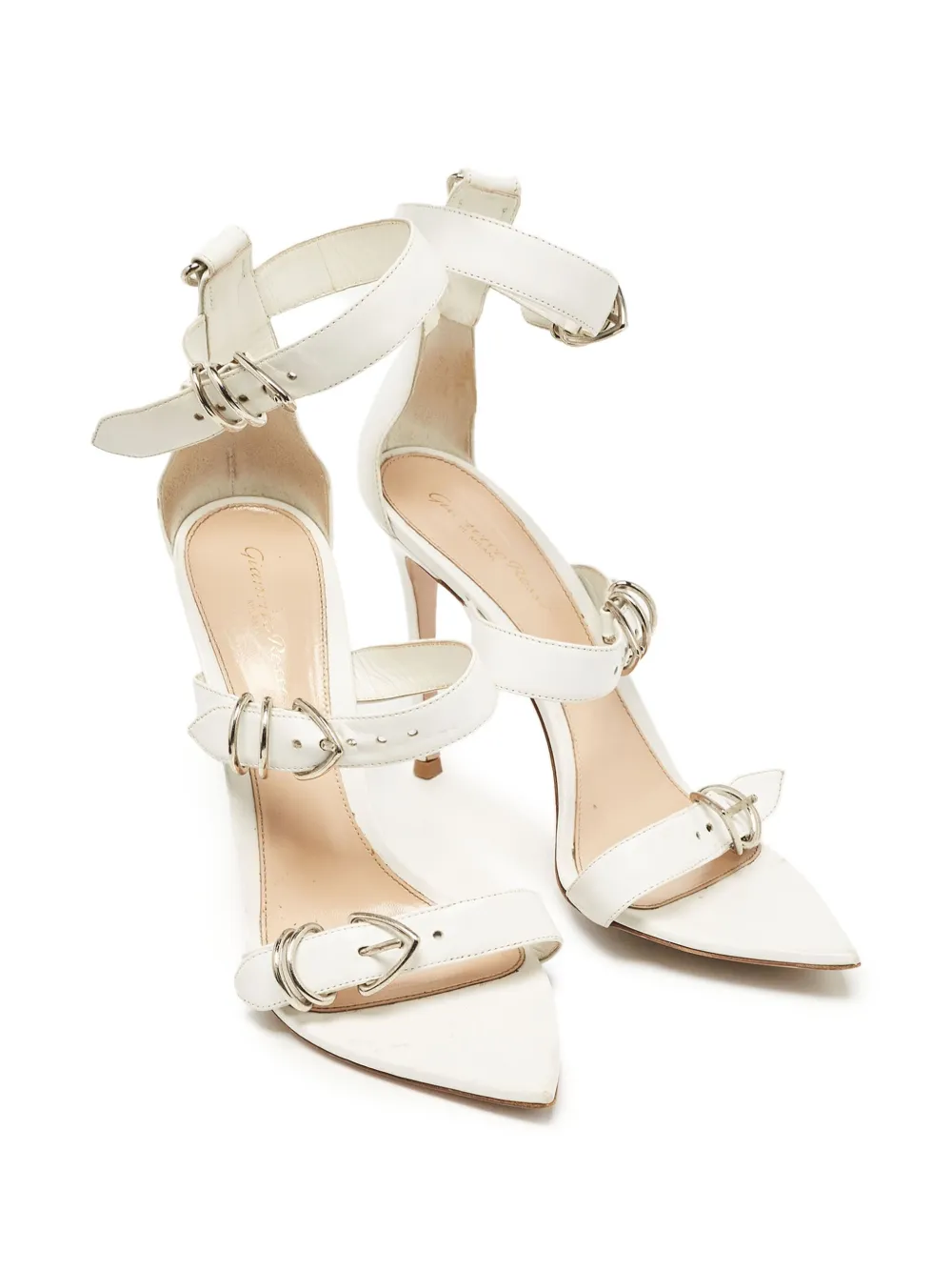 Gianvito Rossi 100 mm stiletto sandalen met bandje - Wit
