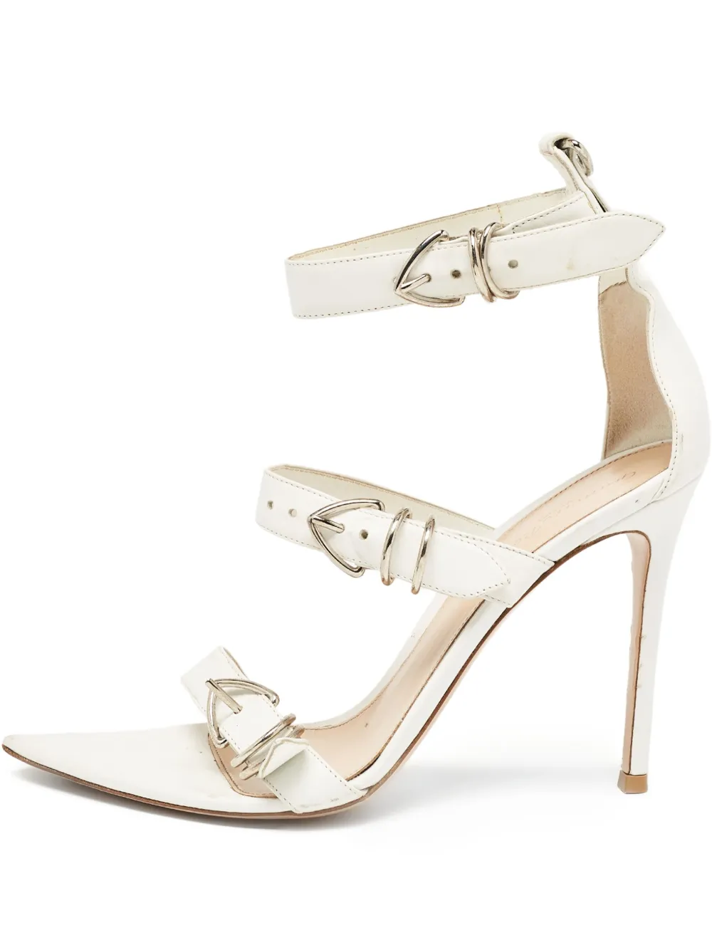 Gianvito Rossi 100mm belted stiletto sandals | White | Image 1