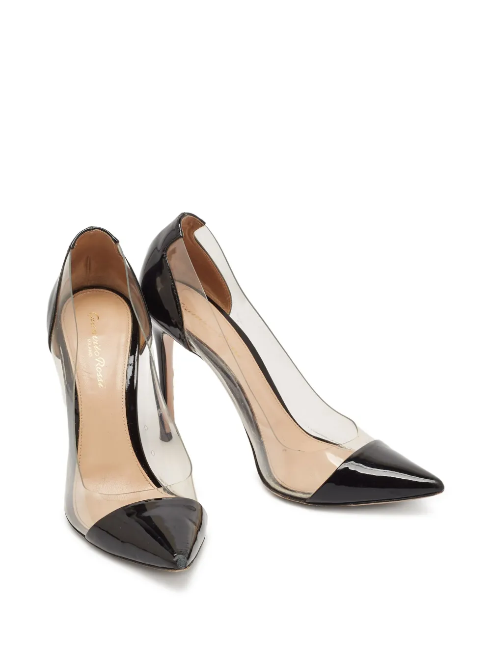 Gianvito Rossi Pumps met doorzichtig vlak - Zwart