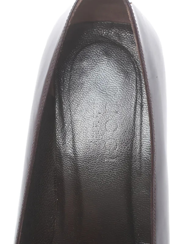 Gucci Pre-Owned スクエアトゥ レザーパンプス 90mm | レッド