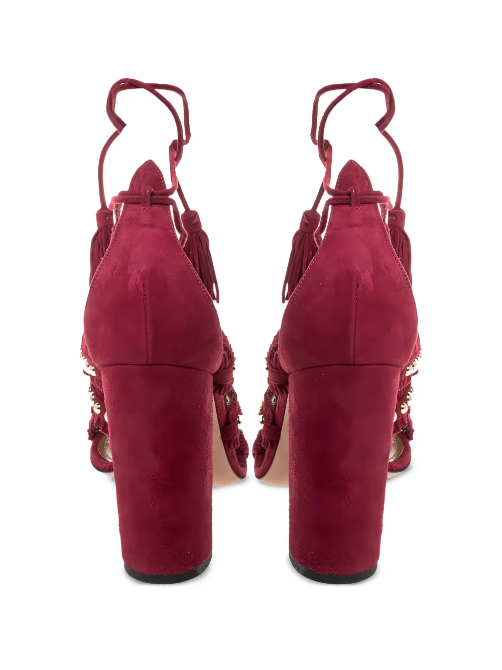 Aquazzura pre-owned 105mm tassel studded sandals | Image 2