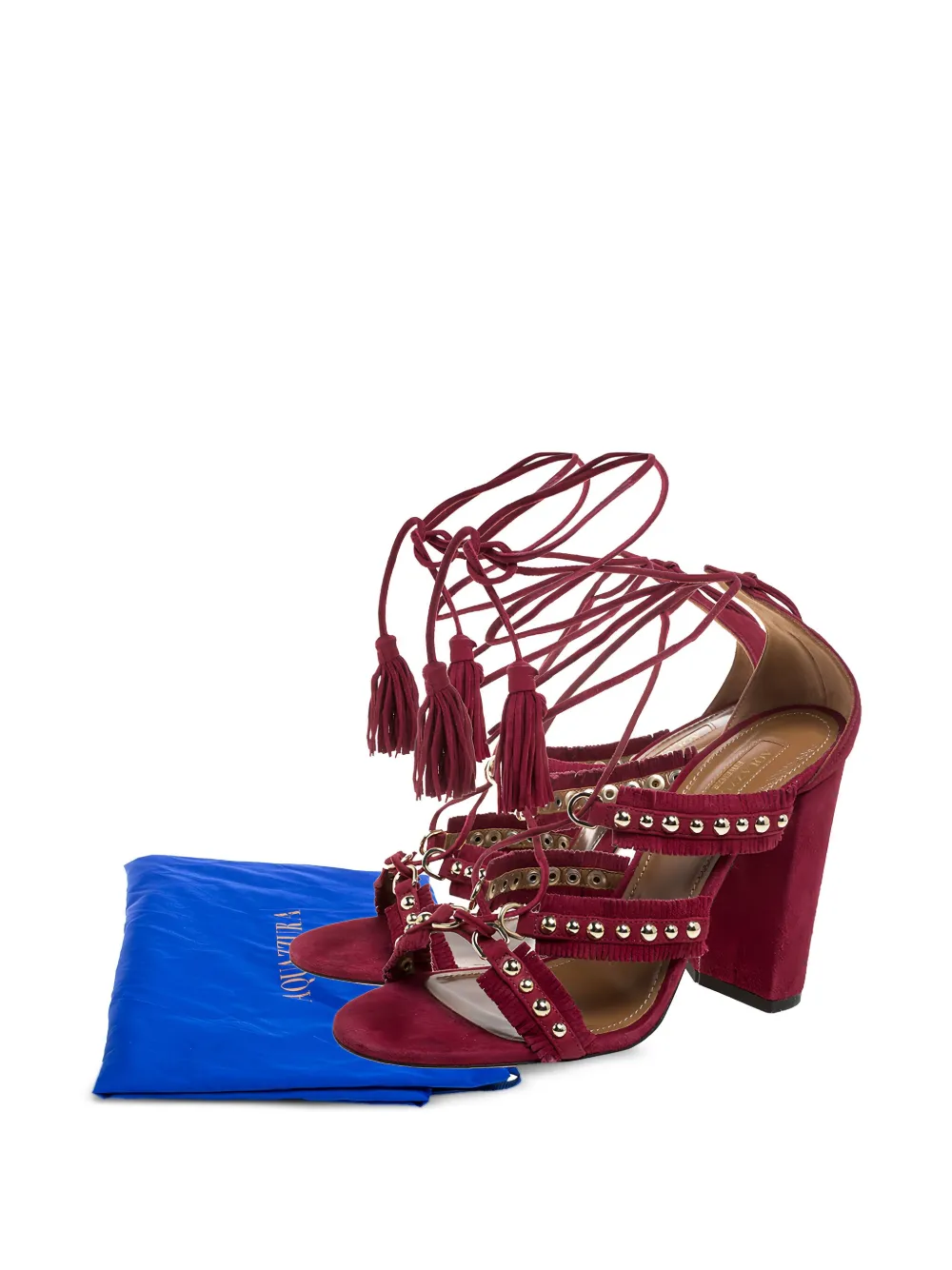 Aquazzura pre-owned 105mm tassel studded sandals | Image 2