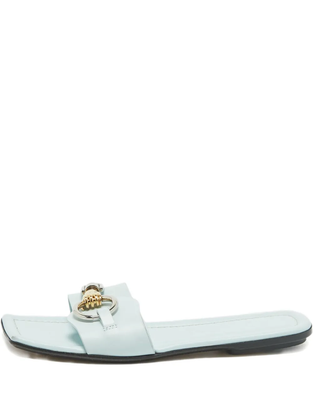plaque-detail leather sandals