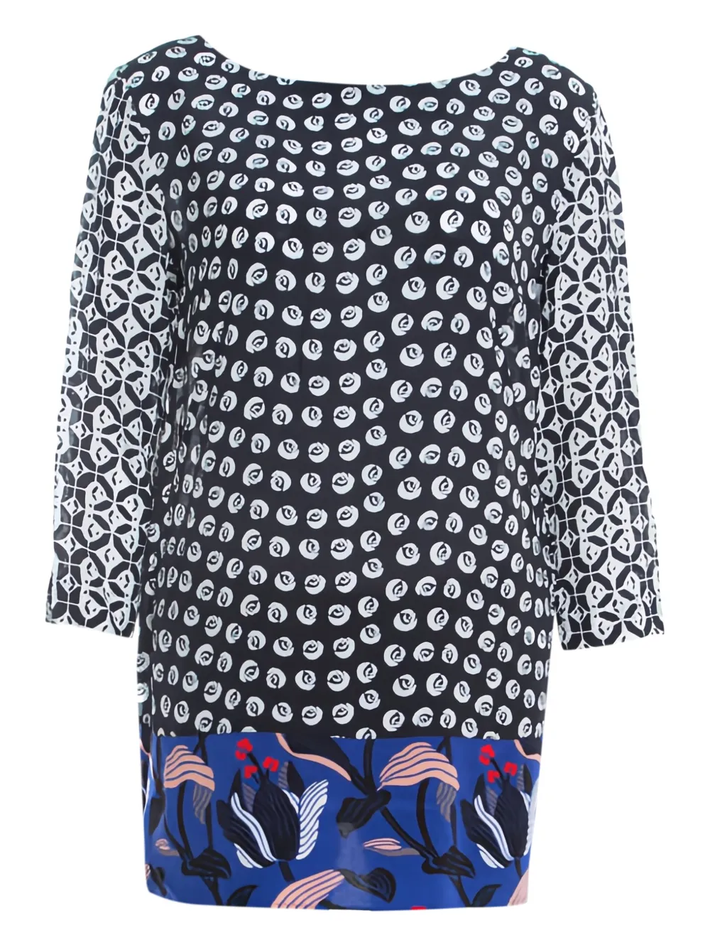 Escada Pre-Owned floral-print silk blouse | Black | Image 1