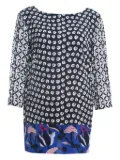 Escada Pre-Owned floral-print silk blouse - Black