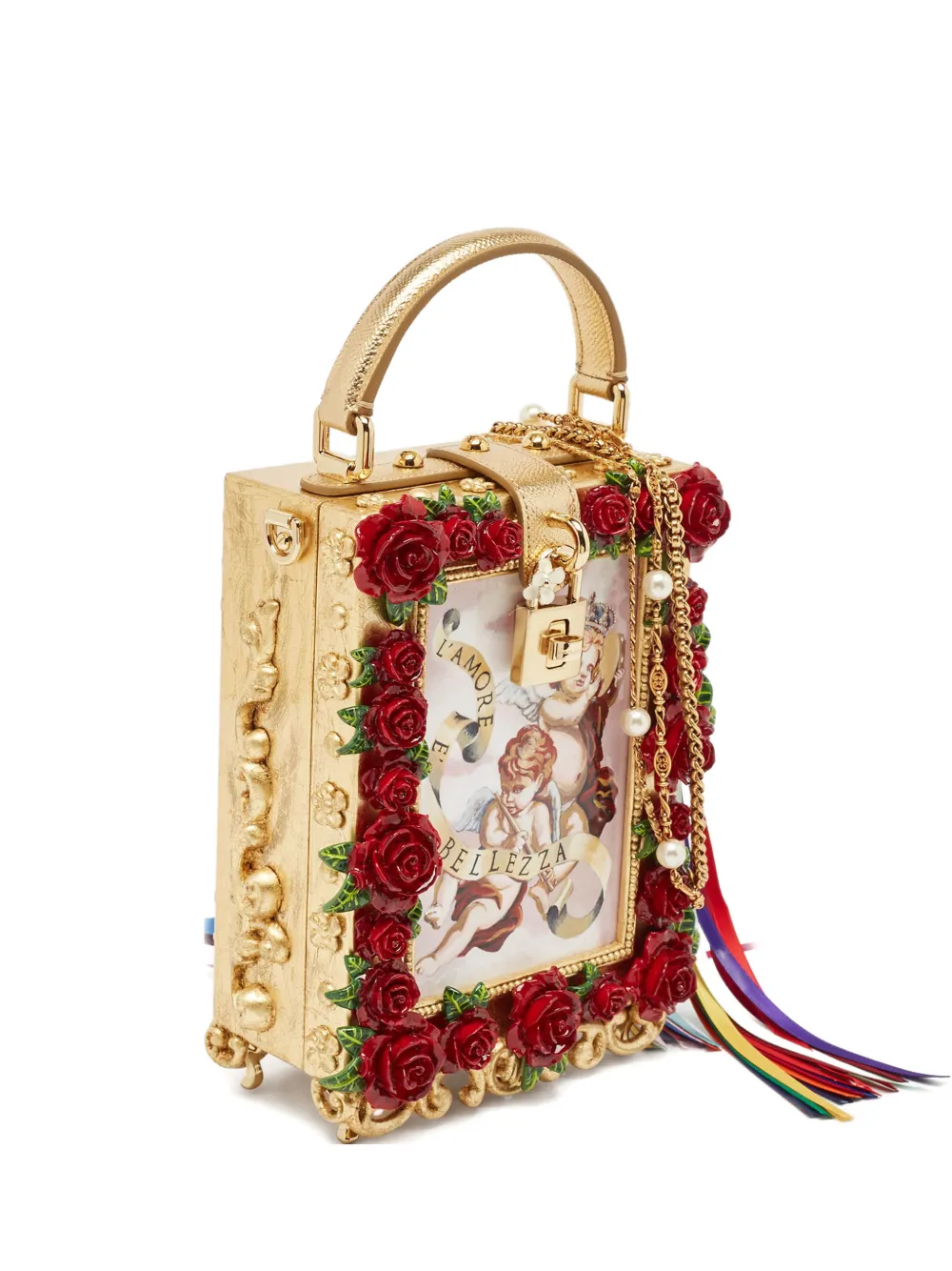 Dolce & Gabbana Pre-Owned acrylic rose box bag - Oro