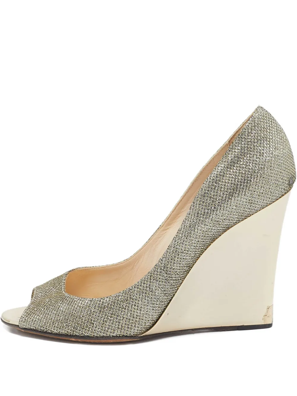 Jimmy Choo Pre-Owned 105mm Baxen wedge pumps | Silver | Image 1