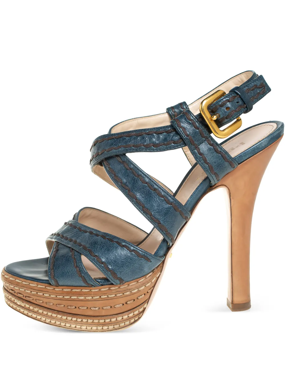 120mm platform cross-strap sandals