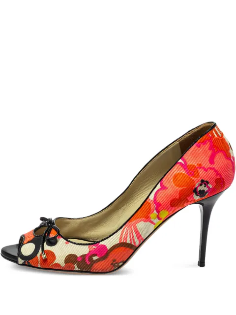 Jimmy Choo Pre-Owned zapatillas con estampado floral y tacón de 95mm