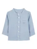 Tartine Et Chocolat embroidered linen top - Blue
