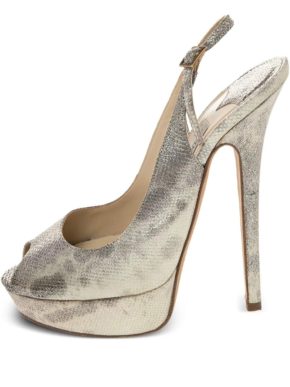 Jimmy Choo Pre-Owned 155mm metallic sandals | Gold | Image 1