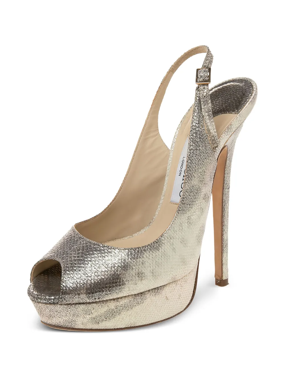 Jimmy Choo Pre-Owned 155mm metallic sandals | Image 2