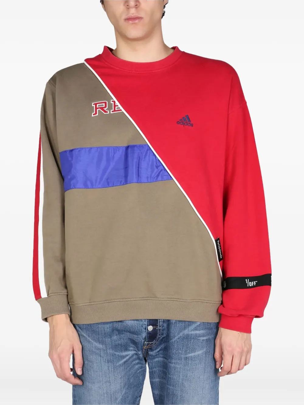 1/OFF colourblock logo sweatshirt | rojo | Image 1
