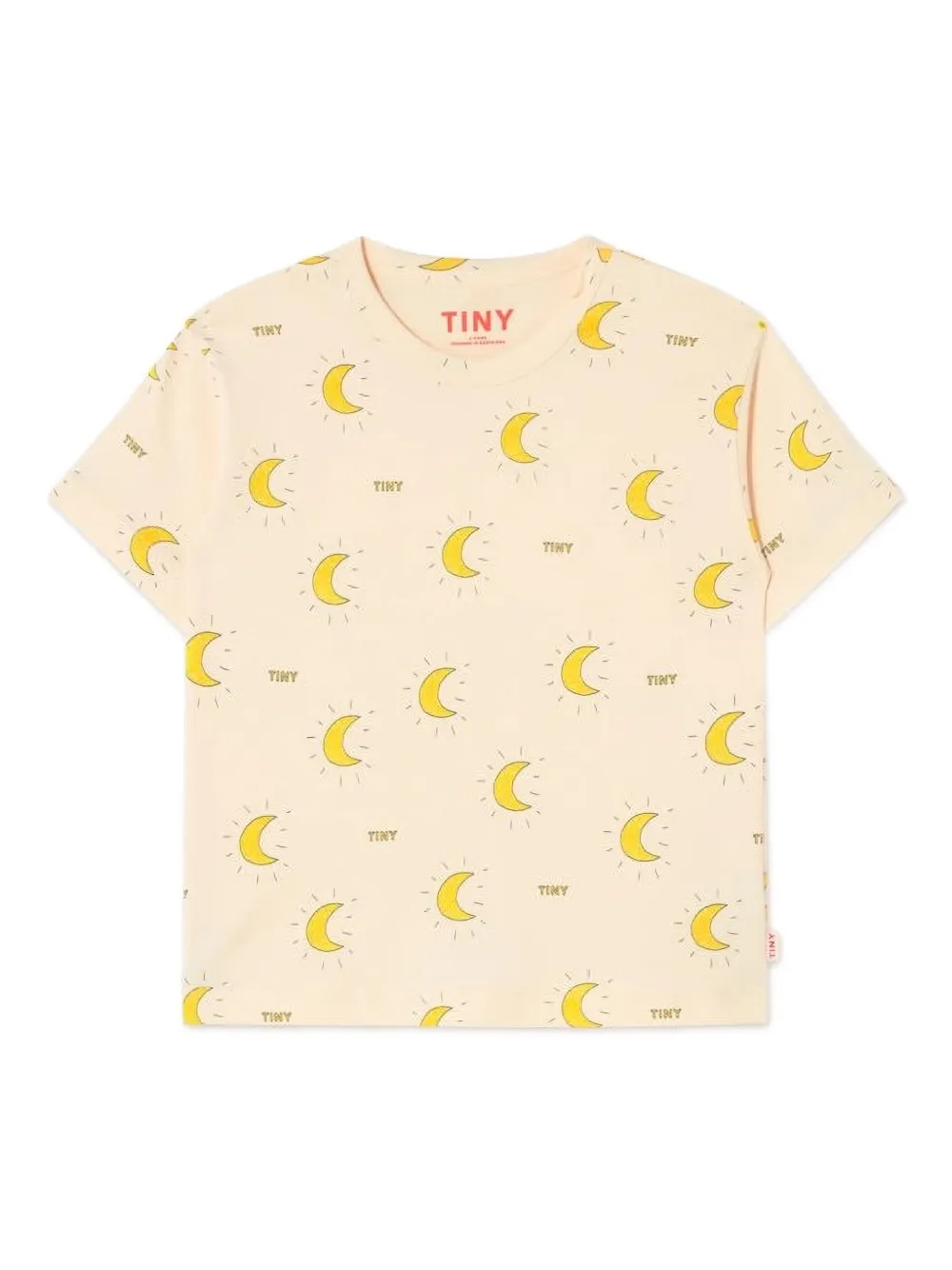 Tiny Cottons Moon-print T-shirt In Yellow