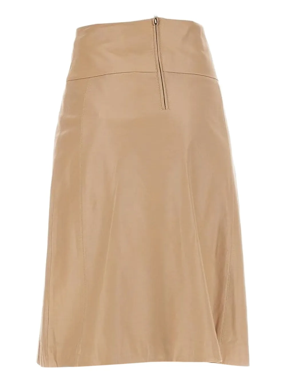 Arma Midi-rok met wikkel-effect Beige