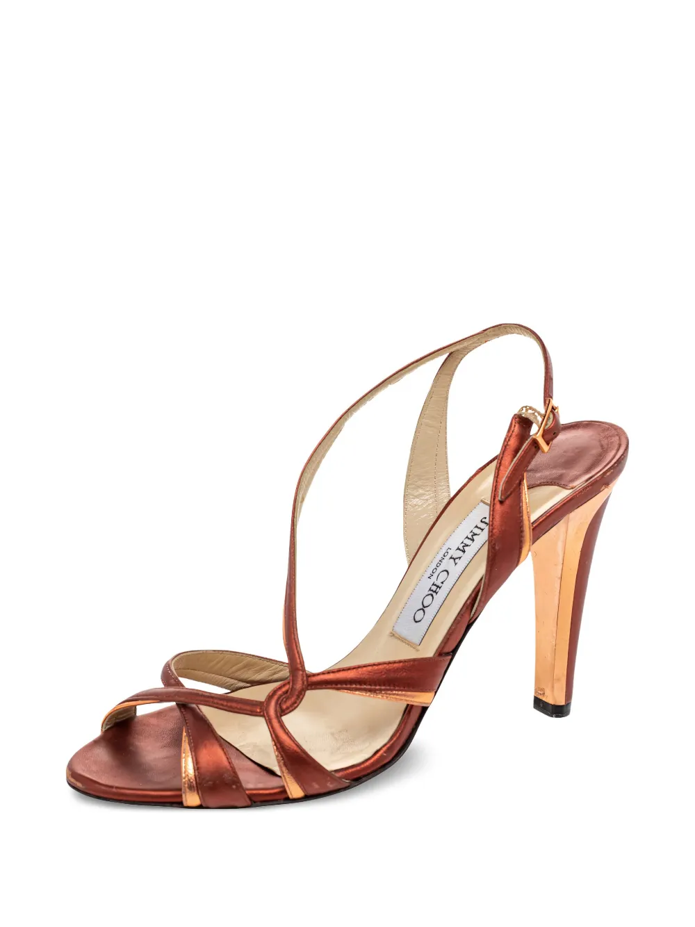 Jimmy Choo Pre-Owned 105mm metallic-effect sandals | Image 2
