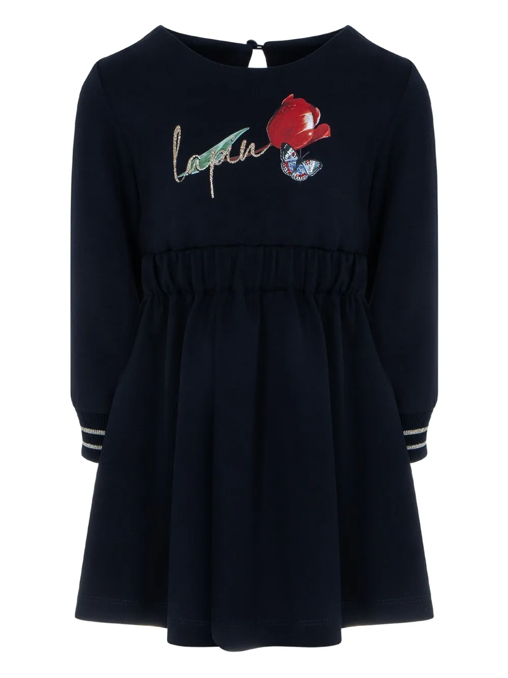 Lapin House logo-embellished dress | Black | Image 1
