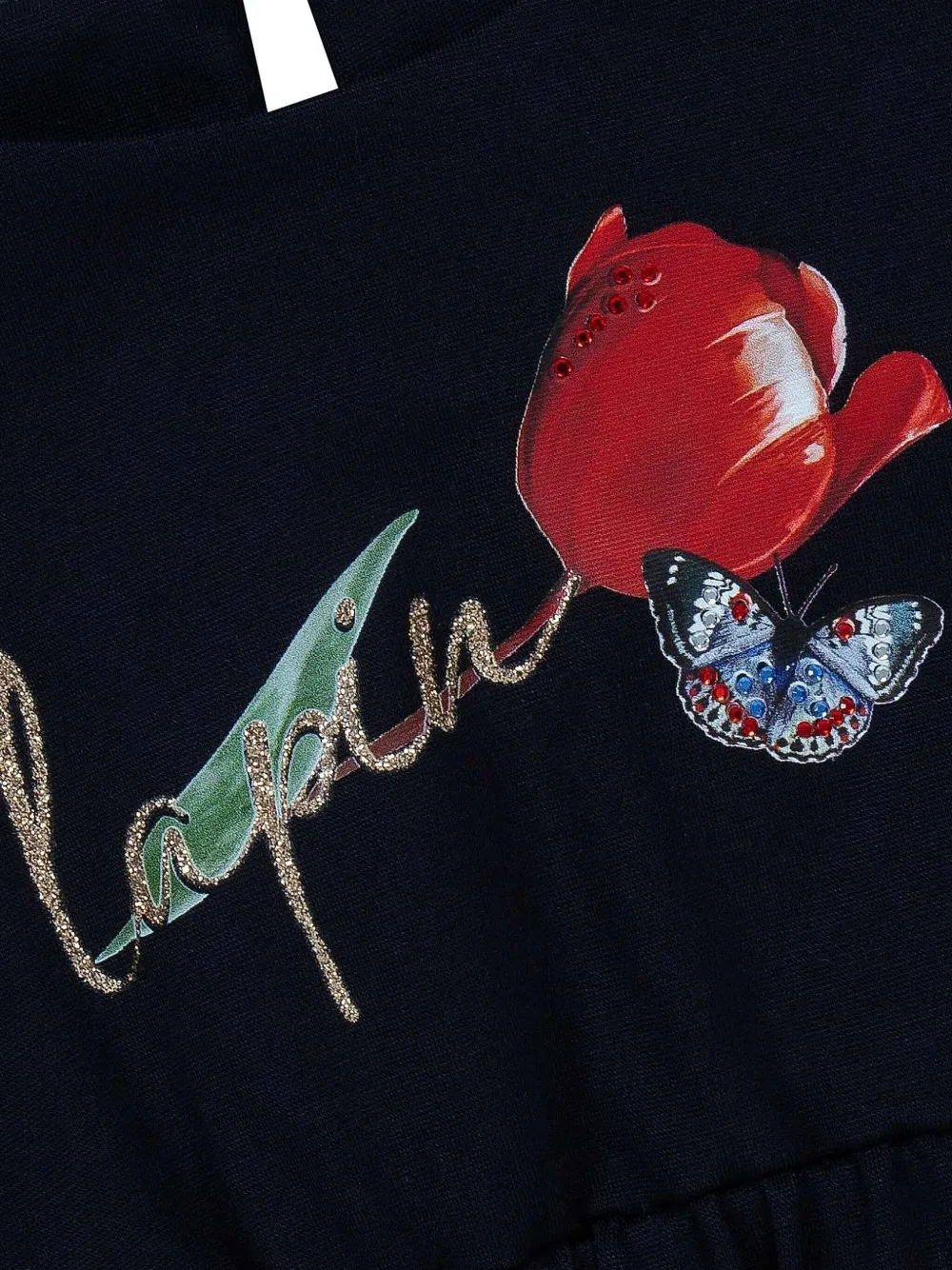 Lapin House Logo-embellished Dress In Blue