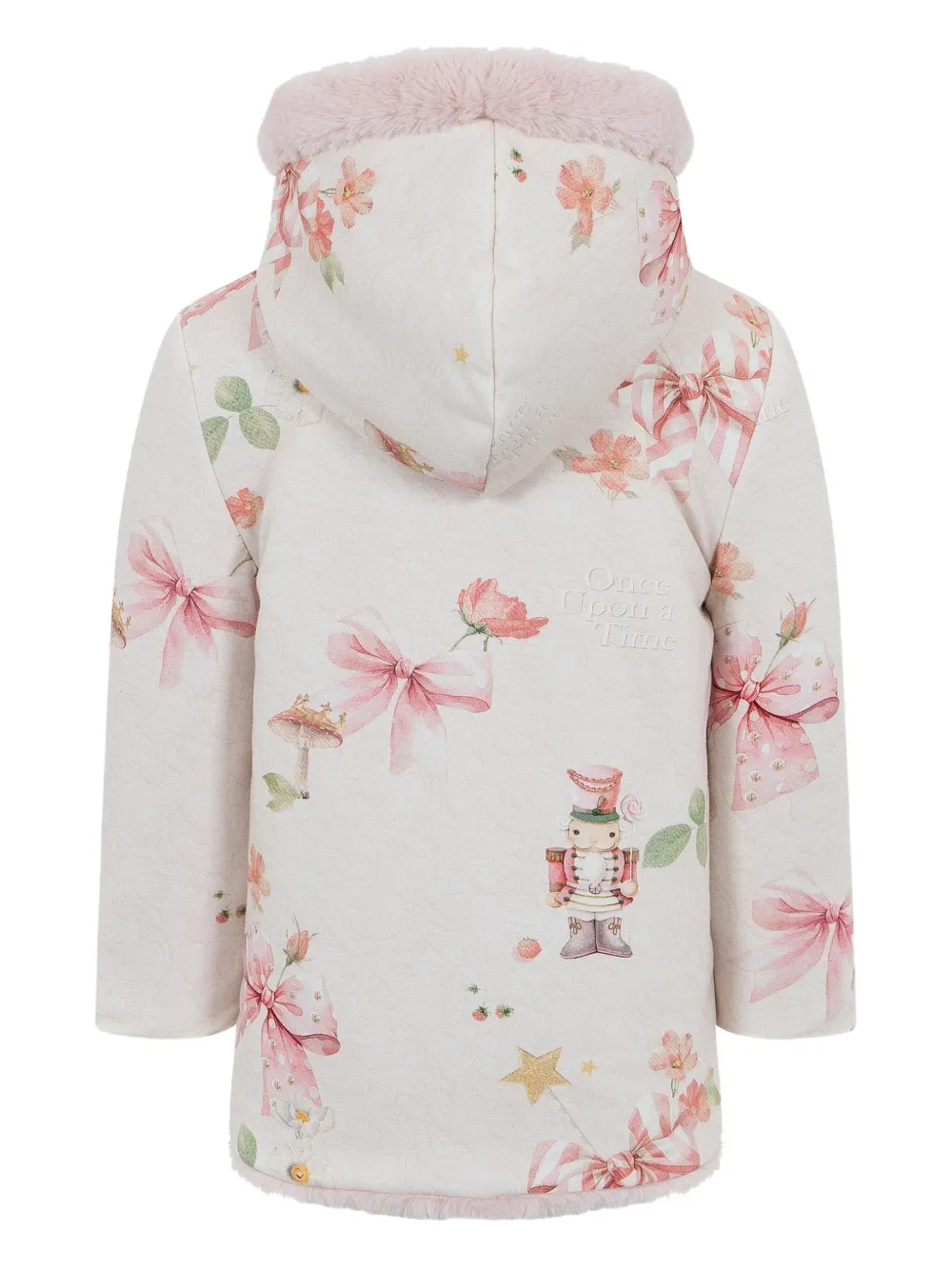 Lapin House hooded reversible jacket | Girls Faux Fur Jackets | Image 2