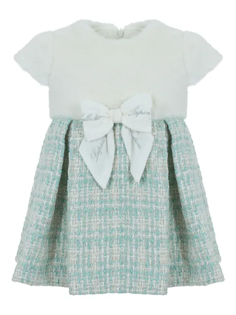 Lapin House bow-embellished tweed dress