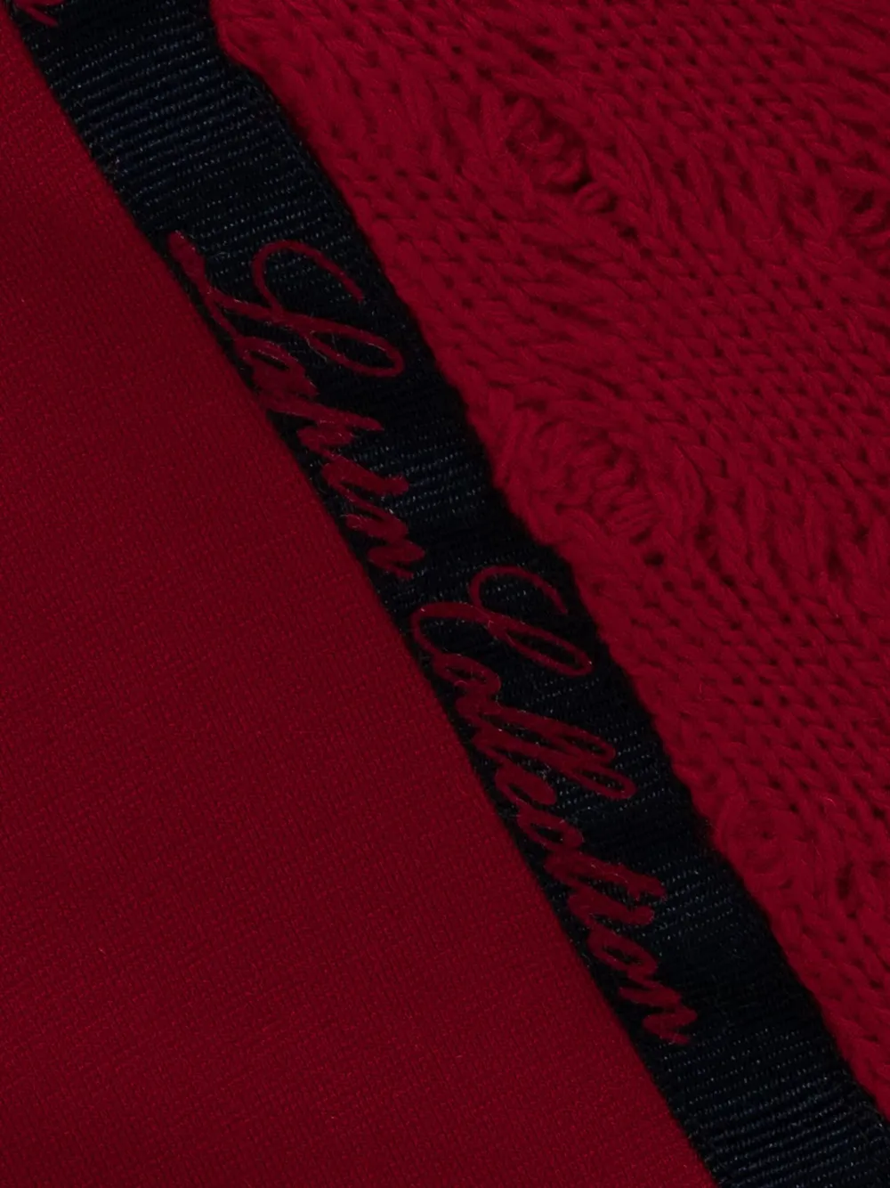 Lapin House Jurk met konijnenprint en lange mouwen Rood