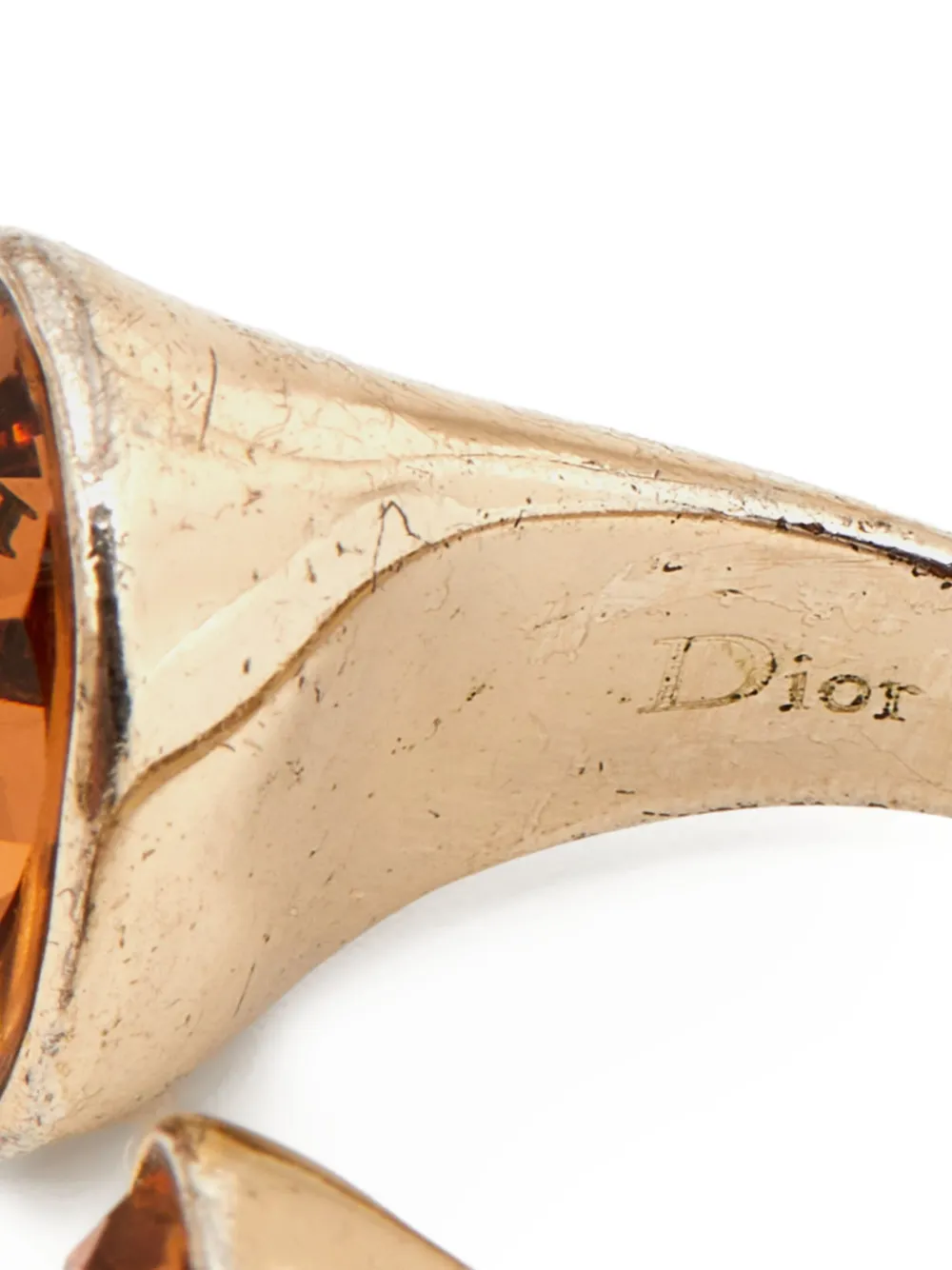 Pre-owned Dior Crystal-embellished Ring