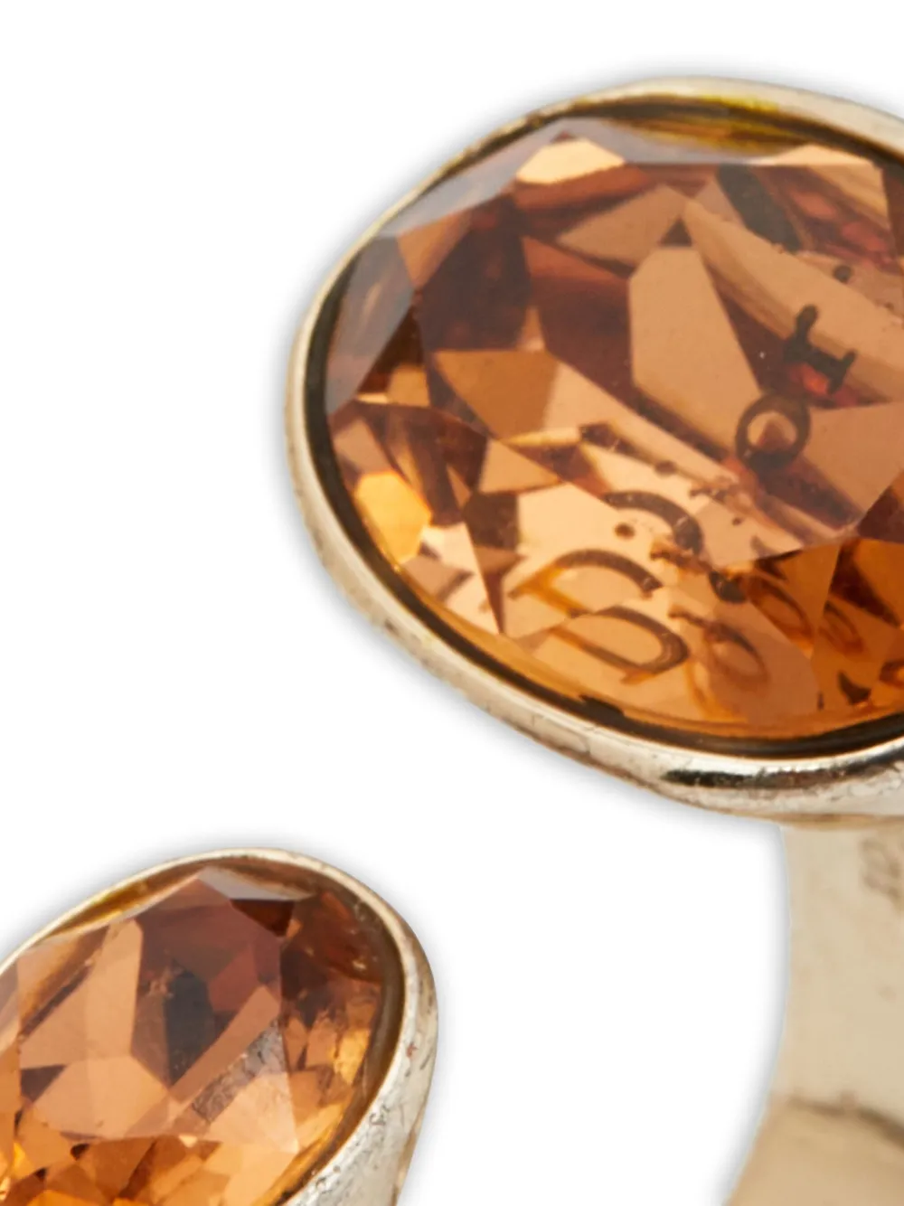 Pre-owned Dior Crystal-embellished Ring