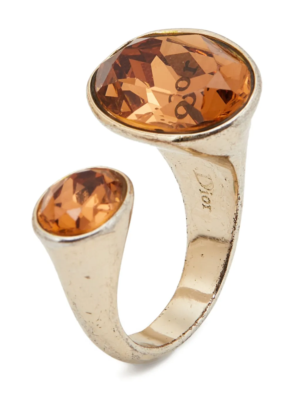 Pre-owned Dior Crystal-embellished Ring