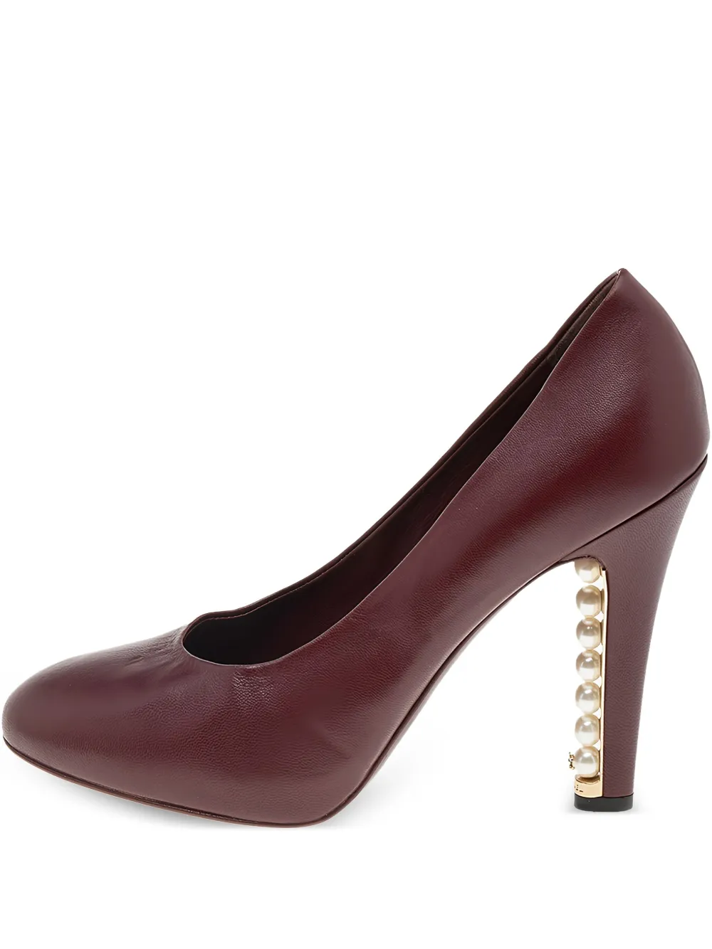 CHANEL Pre-Owned 110mm pearl-embellished pumps | Brown | Image 1