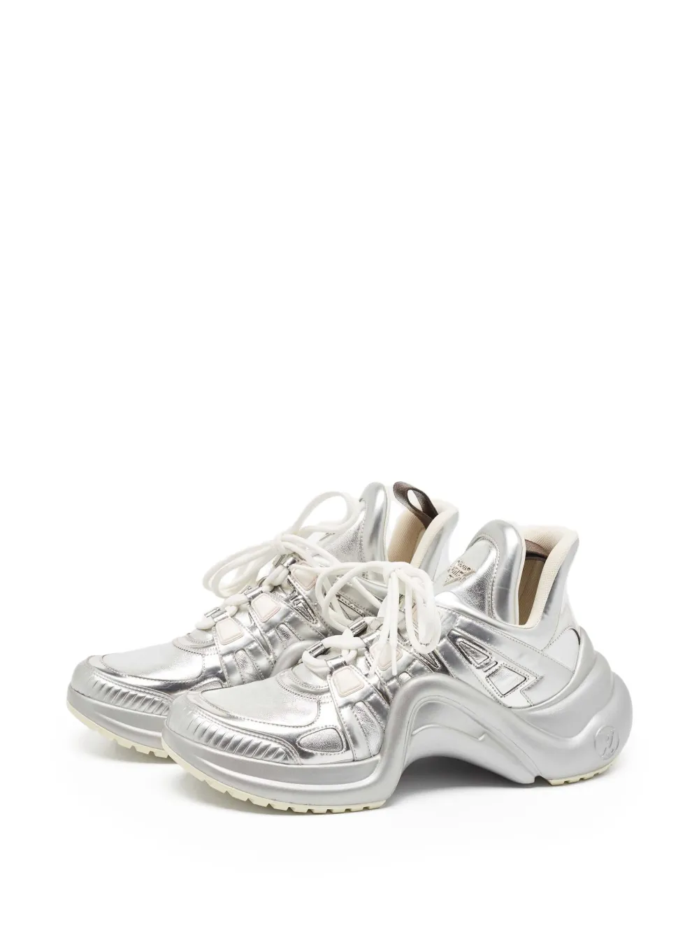 Louis Vuitton Pre-Owned Sneakers met vlakken - Zilver