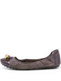 Louis Vuitton Pre-Owned suede ballerina flats - Purple