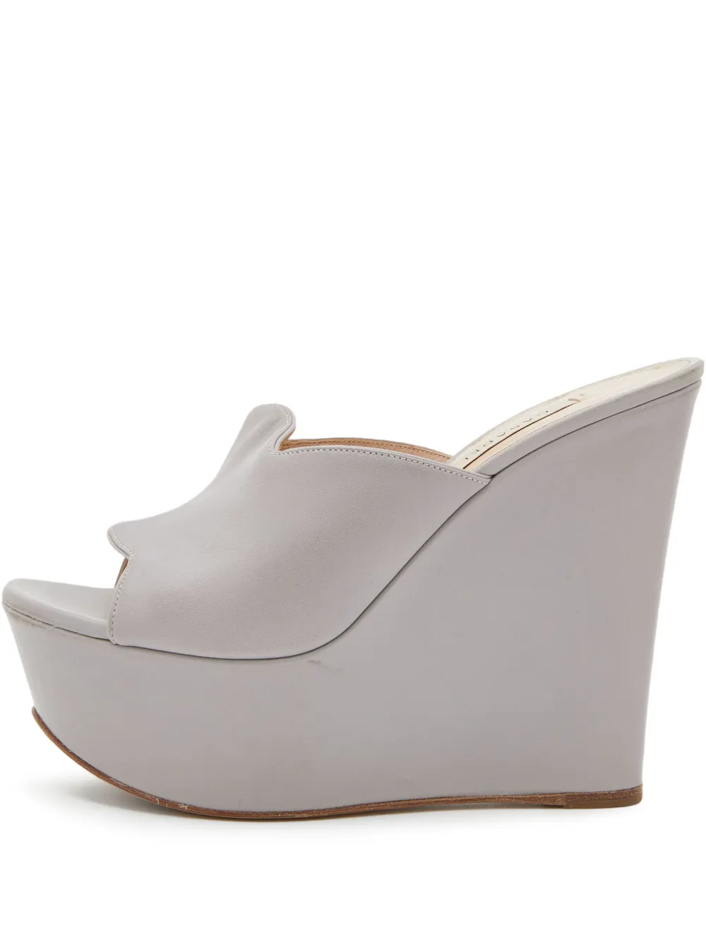 Casadei Vintage 130mm leather sandals | Grey | Image 1