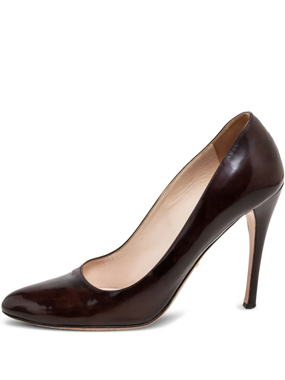 Prada Pre-Owned 110mm patent-leather pumps | Brown | Image 1