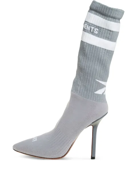 VETEMENTS Pre-owned 110mm pointed sock-style ankle boots