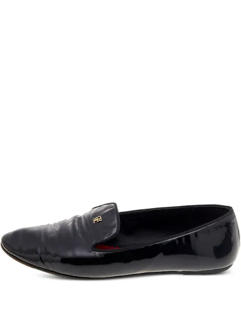 Carolina Herrera pre-owned patent-leather smoking loafers