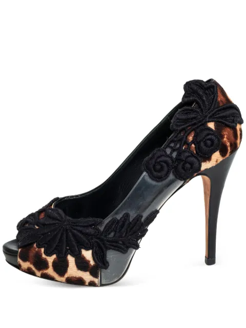 Dolce & Gabbana Pre-Owned 115mm floral-lace sandals