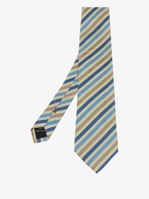 Ermenegildo Zegna Vintage corbata de seda con rayas diagonales estampadas