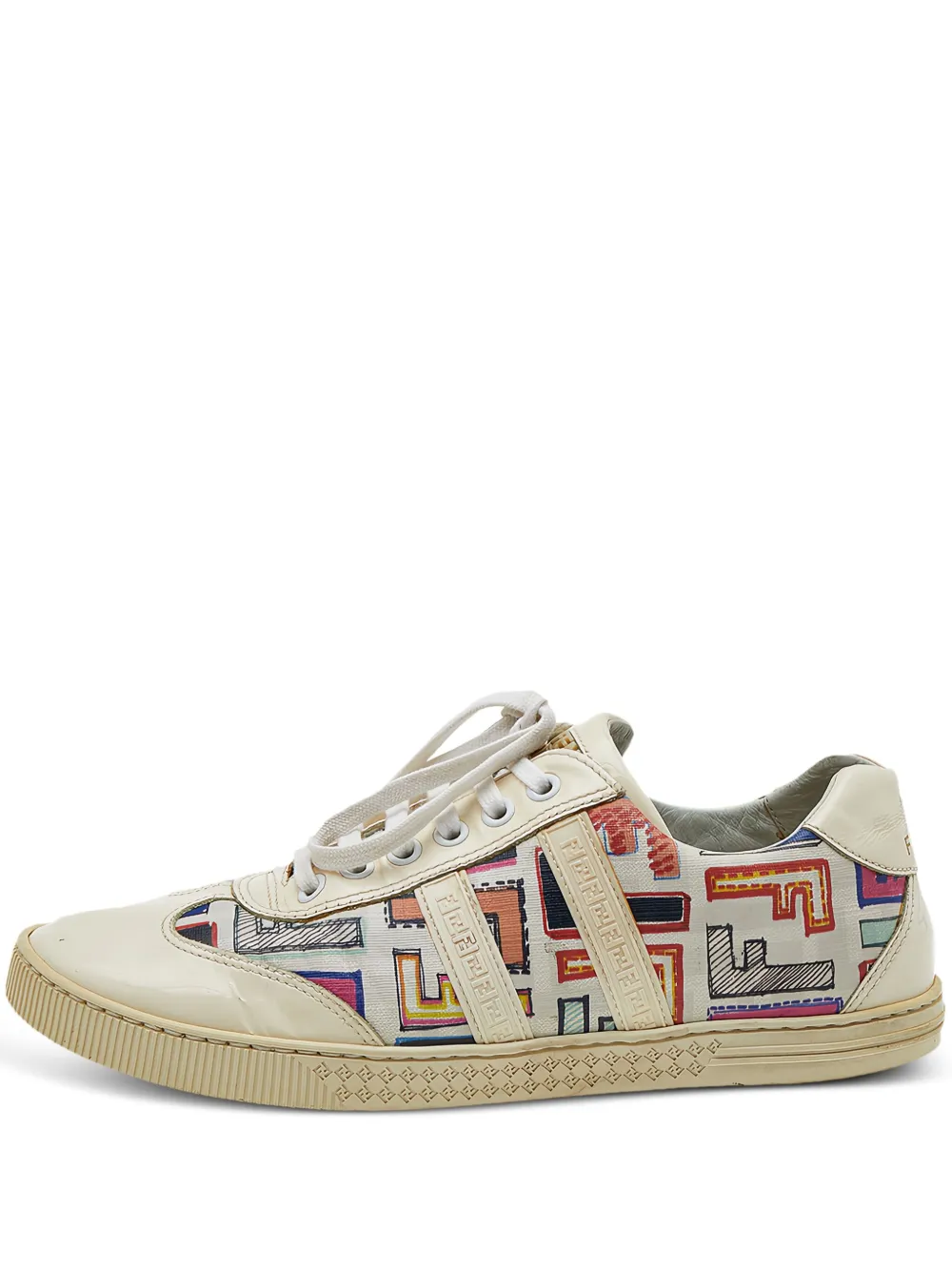 Fendi Pre-Owned FF-print sneakers | Neutrals | Image 1