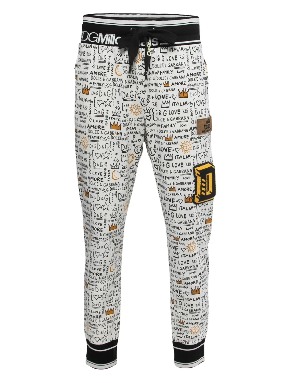 Dolce & Gabbana Pre-Owned all-over printed track pants | White | Image 1