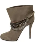Le Silla 130mm leather heeled boots - Grey
