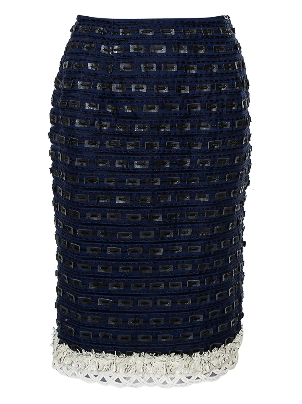 Oscar de la Renta Pre-Owned knitted midi skirt | Blue | Image 1