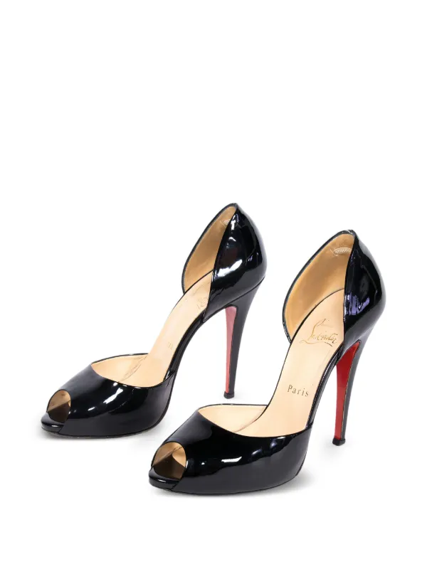 Christian Louboutin Pre-Owned Christ 120mm peep-toe Stiletto Heels