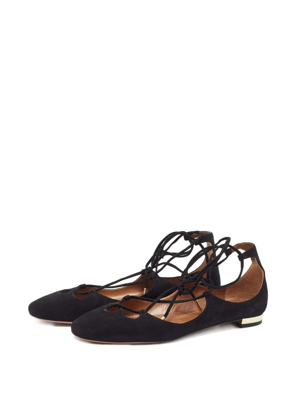 Aquazzura lace-up suede flats | Image 2
