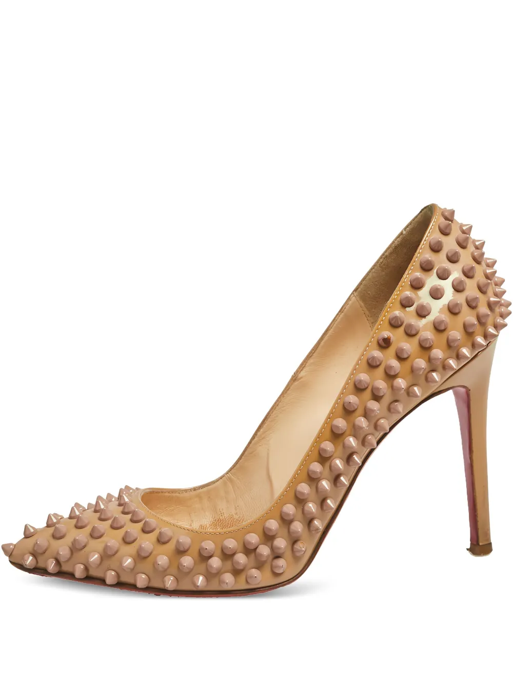 Christian Louboutin Pre-Owned spiked heeled pumps | Neutrals | Image 1