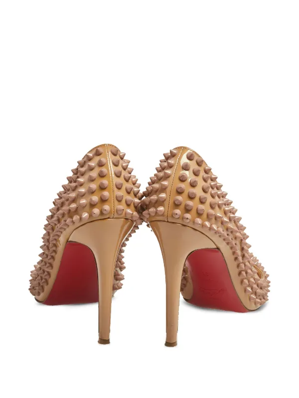 Christian Louboutin Pre-Owned Spiked Heeled Pumps | Neutrals