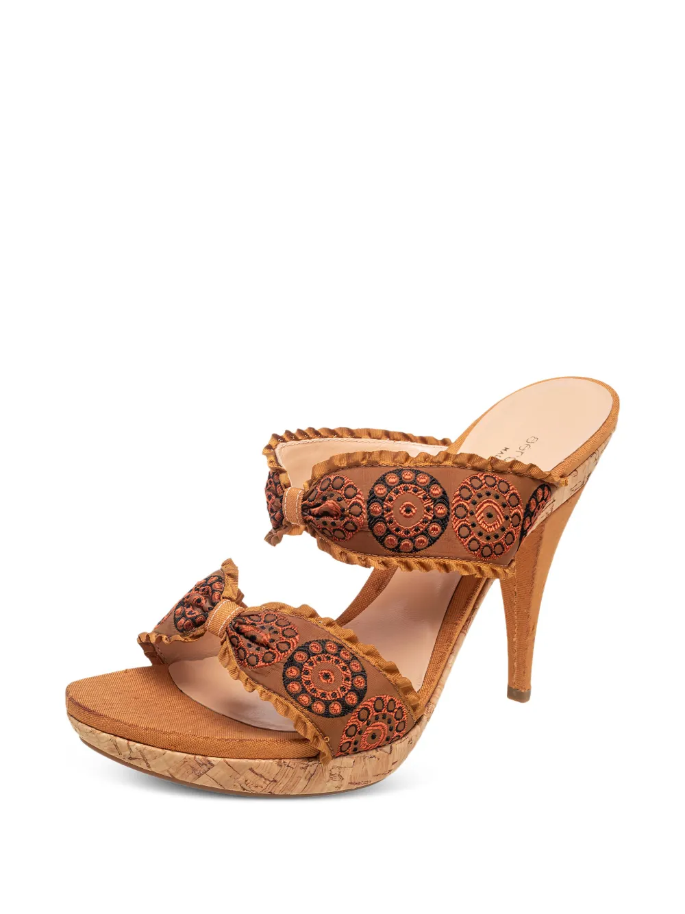 Sergio Rossi Vintage bow-detail embroidered sandals | Heeled Sandals | Image 2