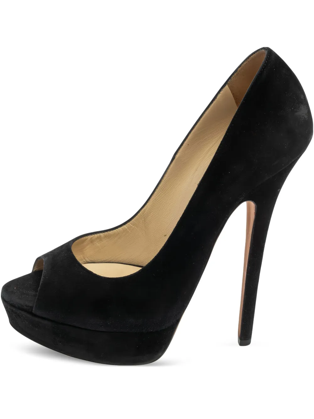 150mm suede heeled pumps