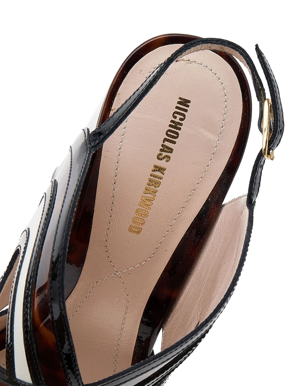 Pre-owned Nicholas Kirkwood Patent Leather Platform Sandals