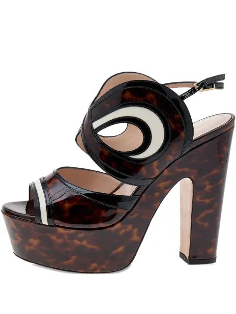 Nicholas Kirkwood patent leather platform sandals
