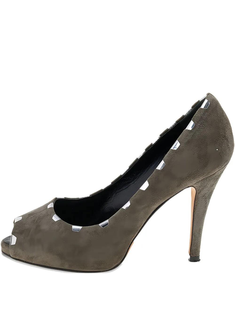 Giuseppe Zanotti Vintage peep-toe metal-detail pumps | Grey | Image 1